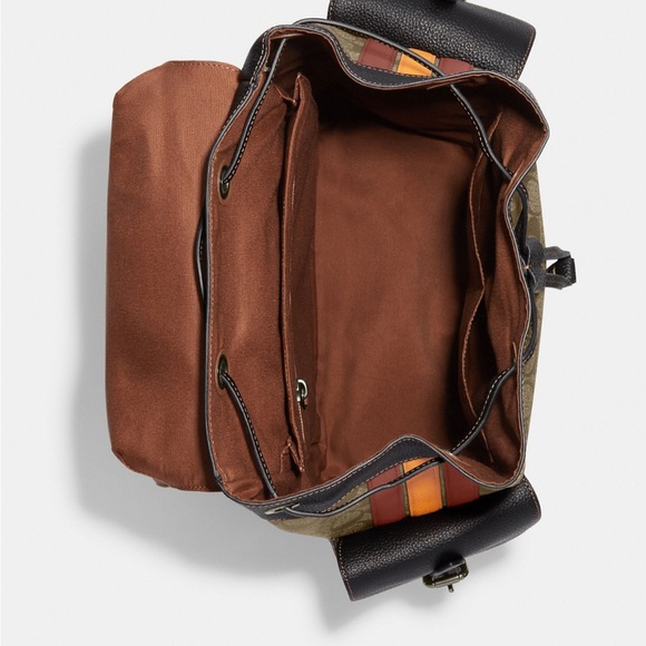 Hudson Backpack In Signature Canvas With Varsity Stripe - Picture 4 of 6